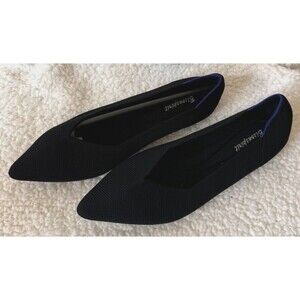 Bisonspirit‎ Point Ballet Flats Black Solid Size US 6.5/EUR 37 NEW!